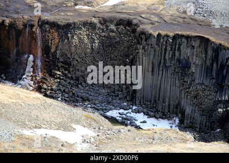 Island - 2024 05 05, Landschaftsbild auf Island, Studlagil Canyon Stockfoto