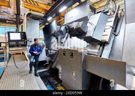 Baz, CNC, Horizontal Drehen und Fräsen Drehmaschine, Design, Herstellung und Montage von Werkzeugmaschinen, Gipuzkoa, Baskenland, Spanien Stockfoto