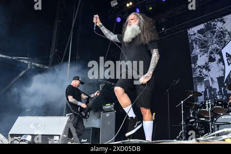 Kopenhagen, Dänemark. Juni 2024. Die US-Band Excel auf der Pandemonium-Bühne Mittwoch, 19. Juni 2024 beim Copenhell Rock and Metal Festival auf Refshaleoeen in Kopenhagen. (Foto: Torben Christensen/Scanpix 2024) Quelle: Ritzau/Alamy Live News Stockfoto