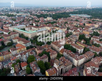 Blick über die Innenstadt der Hauptstadt Bulgariens - Sofia. Stockfoto