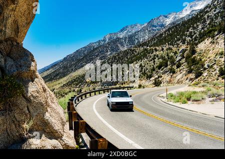 Whitney Portal Road; Alabama Hills National Scenic Area; in der Nähe von Lone Pine; Kalifornien; USA Stockfoto