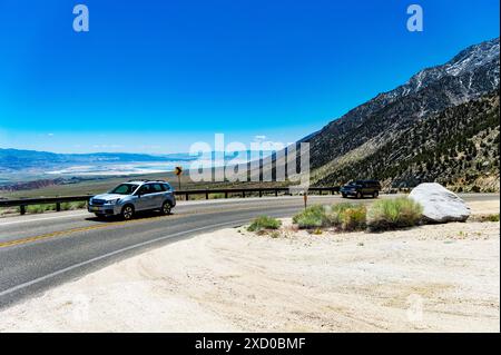 Whitney Portal Road; Alabama Hills National Scenic Area; in der Nähe von Lone Pine; Kalifornien; USA Stockfoto