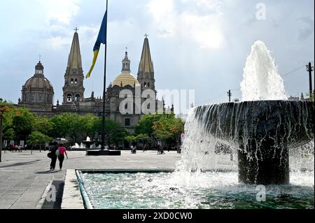 GUADALAJARA, JALISCO, MEXIKO: Catedral Metropolitana de Guadalajara (Metropolitan Cathedral of Guadalajara). Stockfoto