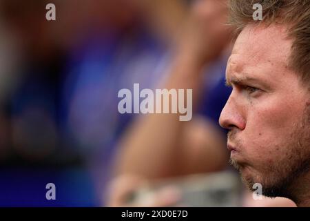 Stuttgart, Deutschland. Juni 2024. Deutschlands Cheftrainer Julian Nagelsmannwährend des Fußballspiels der Euro 2024 zwischen Deutschland und Ungarn in der Stuttgart Arena, Stuttgart, Deutschland - Mittwoch, 19. Juni 2024. Sport - Fußball . (Foto: Spada/LaPresse) Credit: LaPresse/Alamy Live News Stockfoto