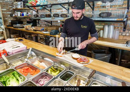 Miami Coral Gables Florida, getoastetes Bagelry & Deli, Restaurant Restaurants Dining Dining out, zwanglose Cafes, Bistros, Business Business Business Stockfoto