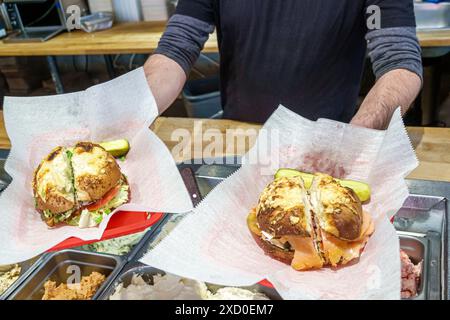 Miami Coral Gables Florida, getoastetes Bagelry & Deli, Restaurant Restaurants Dining Dining out, zwanglose Cafes, Bistros, Business Business Business Stockfoto