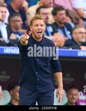 Stuttgart, Deutschland. Juni 2024. DFB-Trainer Julian Nagelsmann, Bundestrainer, Nationaltrainer, beim Gruppenspiel DEUTSCHLAND - UNGARN der UEFA-Europameisterschaften 2024 am 19. Juni 2024 in Stuttgart. Fotograf: ddp Images/STAR-Images Credit: ddp Media GmbH/Alamy Live News Stockfoto