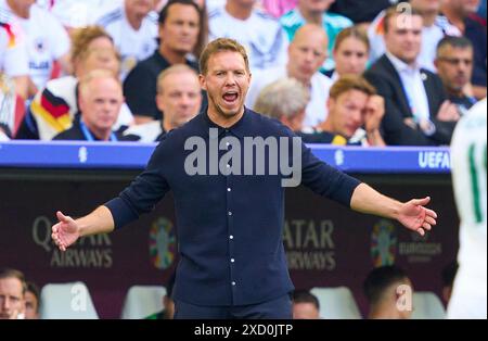 Stuttgart, Deutschland. Juni 2024. DFB-Trainer Julian Nagelsmann, Bundestrainer, Nationaltrainer, beim Gruppenspiel DEUTSCHLAND - UNGARN der UEFA-Europameisterschaften 2024 am 19. Juni 2024 in Stuttgart. Fotograf: ddp Images/STAR-Images Credit: ddp Media GmbH/Alamy Live News Stockfoto