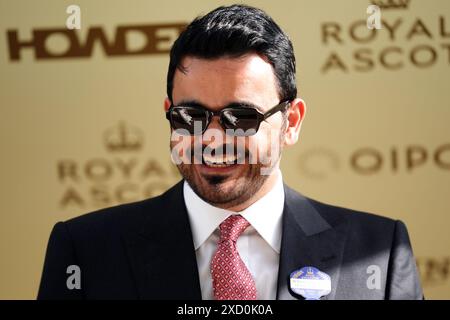 Scheich Joaan bin Hamad bin Khalifa Al Thani am zweiten Tag von Royal Ascot auf der Ascot Racecourse, Berkshire. Bilddatum: Mittwoch, 19. Juni 2024. Stockfoto