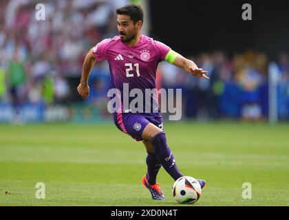 Stuttgart, Deutschland. Juni 2024. Ilkay Gündoğan (Deutschland) spielte am 19. Juni 2024 im Mercedes-Benz Arena Stadion in Stuttgart während des UEFA Euro 2024-Spiels zwischen Deutschland und Ungarn, Gruppe A, DATE 2. (Foto: Bagu Blanco/PRESSINPHOTO) Credit: PRESSINPHOTO SPORTS AGENCY/Alamy Live News Stockfoto