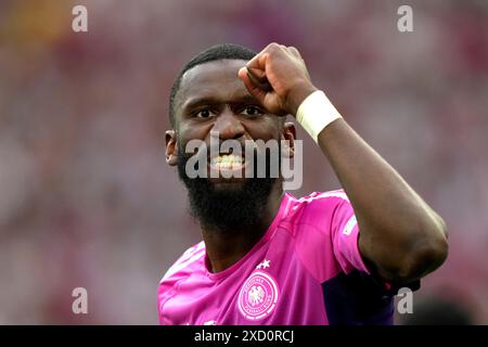Stuttgart, Deutschland. Juni 2024. Der deutsche Antonio Rudiger während des Fußball-Europameisterspiels 2024 zwischen Deutschland und Ungarn in der Stuttgart Arena, Stuttgart, Deutschland - Mittwoch, 19. Juni 2024. Sport - Fußball . (Foto: Spada/LaPresse) Credit: LaPresse/Alamy Live News Stockfoto