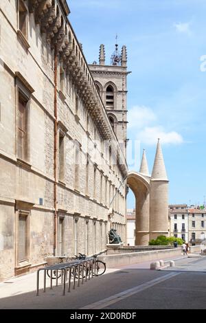 Montpellier, Frankreich - 09. Juni 2018: Die medizinische Fakultät von Montpellier (die älteste aktive medizinische Fakultät der Welt), neben dem Montpellier CA Stockfoto