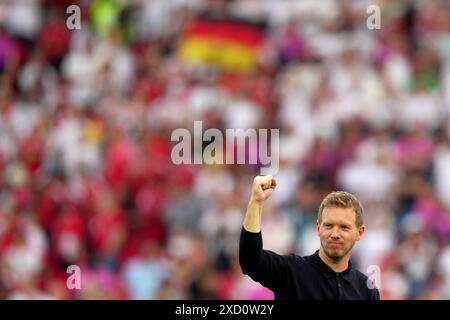 Stuttgart, Deutschland. Juni 2024. Deutschlands Cheftrainer Julian Nagelsmann beim Fußball-Europameisterspiel 2024 zwischen Deutschland und Ungarn in der Stuttgart Arena, Stuttgart, Deutschland - Mittwoch, 19. Juni 2024. Sport - Fußball . (Foto: Spada/LaPresse) Credit: LaPresse/Alamy Live News Stockfoto