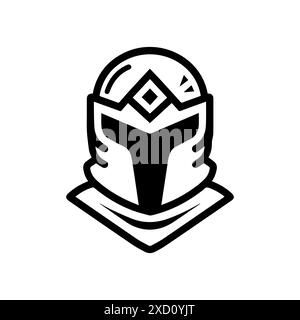 Spiel-Clan-Logo oder modernes Line-Symbol. Vektorgrafik und Ikonendesign mit auffälligen Konturen. Schwarz-weiß Pixel Perfect minimalistisches Symbol isoliert weiß Stock Vektor