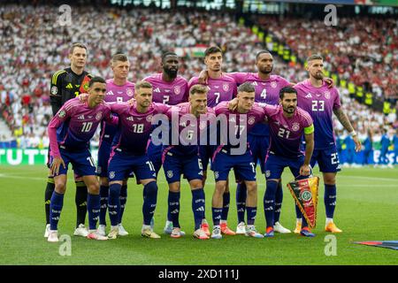 Startelf Deutschland, GER, Deutschland (GER) vs. Ungarn (HUN), Fussball Europameisterschaft, UEFA EURO 2024, Gruppe A, 2. Spieltag, 19.06.2024, Foto: Eibner-Pressefoto/Sascha Walther Stockfoto