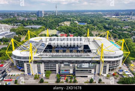 Dortmund, Deutschland. Juni 2024. Allgemeine Luftaufnahme des BVB Stadions, Dortmund, Deutschland am 19. Juni 2024 Credit: Every Second Media/Alamy Live News Stockfoto