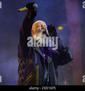 Judas Priest trat im Juni 2024 live auf Stockfoto