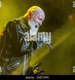 Judas Priest trat im Juni 2024 live auf Stockfoto