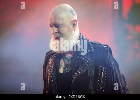 Judas Priest trat im Juni 2024 live auf Stockfoto