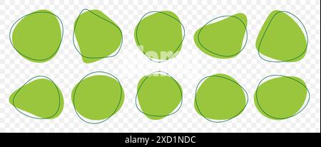 Organic Blob formt unregelmäßige Vektorfiguren Stock Vektor