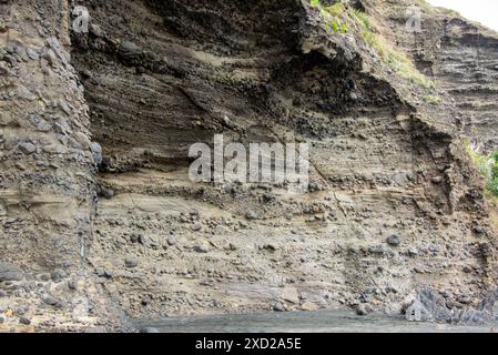 Conglomerate Rock Cliff - Neuseeland Stockfoto