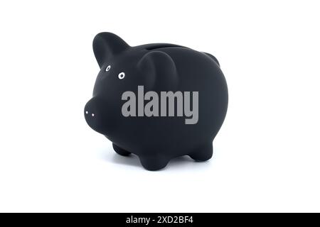 Eine schwarze Schweinebank, isoliert über weißem Hintergrund Stockfoto