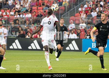 Toronto, Ontario, Kanada. Juni 2024. Prince Owusu #99 im MLS-Spiel zwischen Toronto FC und Nashville SC im BMO Field in Toronto. Das Spiel endete 1-2 NUR für die REDAKTIONELLE VERWENDUNG VON Nashville SC (Credit Image: © Angel Marchini/ZUMA Press Wire)! Nicht für kommerzielle ZWECKE! Quelle: ZUMA Press, Inc./Alamy Live News Stockfoto