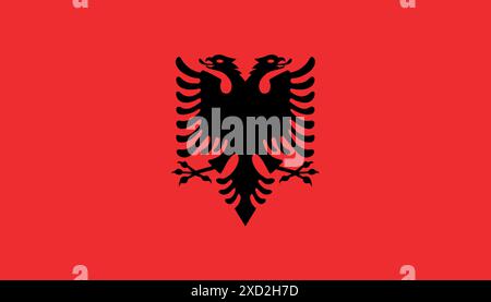 Flagge Albanien Stock Vektor