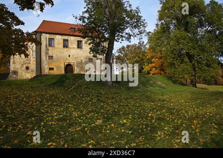 Schloss Cuknstejn im öffentlichen Park 'Tercino udoli' in Nove Hrady in Südböhmen, Tschechien, Europa Stockfoto