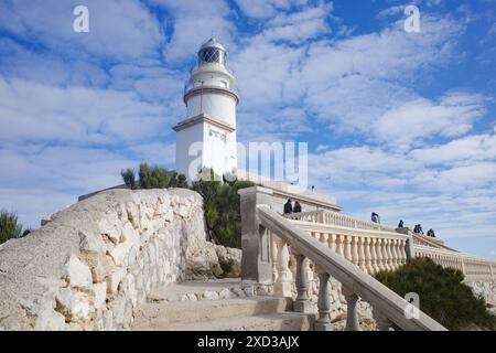 Mallorca, Spanien - 20. Januar 2024: Leuchtturm von Cap de Formentor auf Mallorca Stockfoto