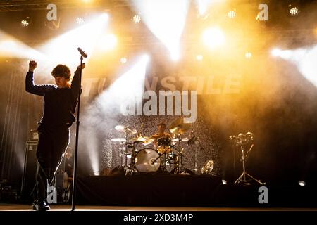 Drehkreuz im Concerto al Circolo Magnolia di Milano. Foto di Davide Merli Stockfoto