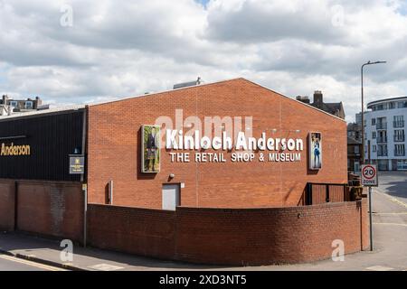 Edinburgh, Schottland, Großbritannien. Juni 2024. Kinloch Anderson Kilt-Hersteller-Shop und Heritage Museum im Stadtvorort Leith. Stockfoto