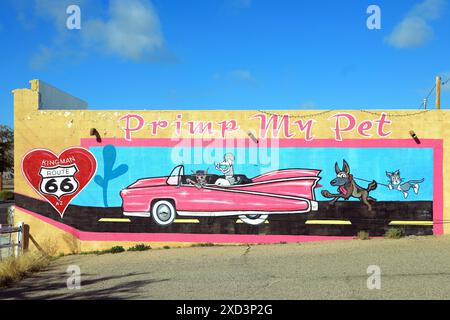 Geografie / Reise, USA, Arizona, Kingman, Route 66 Mural, KINGMAN, ARIZONA, ADDITIONAL-RIGHTS-CLEARANCE-INFO-NOT-AVAILABLE Stockfoto