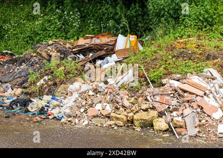 Mülldeponie der Bauherren Stockfoto