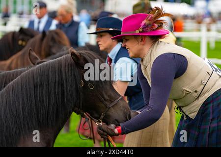 Edinburgh, Schottland, Großbritannien. Juni 2024. Eröffnungstag der Royal Highland Show in Ingliston Edinburgh. Die jährlich stattfindende Royal Highland Show zeigt das Landleben und die Geschäfte in Schottland. Iain Masterton/Alamy Live News Stockfoto