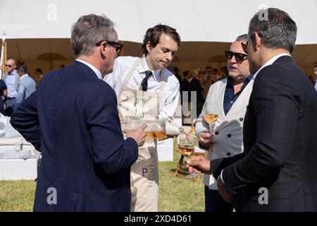 The Goffs London Sale, Londons exklusivster Vollblut-Verkauf, bei dem Pferde für Millionen Menschen den Besitzer wechseln, Kensington Palace Gardens, London, Großbritannien Stockfoto