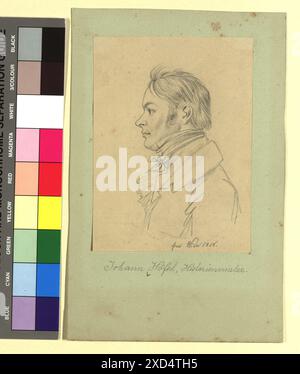 Johann Nepomuk Höfel (1786–1864), Maler Johann Adam Klein (1792–1875), Künstler Wien Museum, Scan, Porträt, Mann, Porträt, Selbstporträt des Malers, historische Personen (Porträts und Szenen aus dem Leben), historische Ereignisse und Situationen, historische Personen 1818 Stockfoto