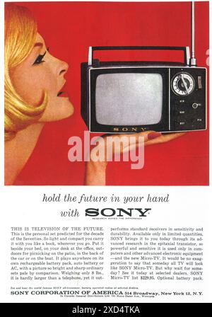 1962 Sony Micro-TV-Werbespot Stockfoto