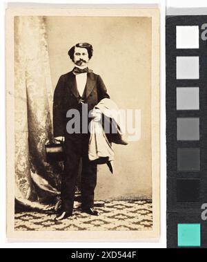 Porträt des Komponisten Johann Strauss Jr. um 1860, der ihn als Kapellmeister in Wien darstellt. Stockfoto