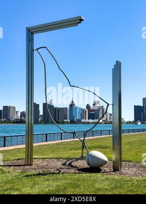 Skulptur in Windsor Riverfront, Ontario, Kanada Stockfoto