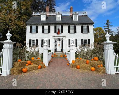 Das Ropes Mansion, ein historisches Haus in Salem, Massachusetts, wird als Muse betrieben und war Drehort für den Film Hocus Pocus Stockfoto