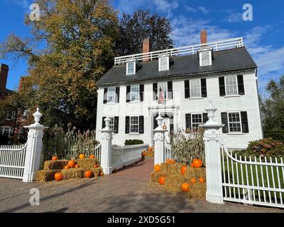 Das Ropes Mansion, ein historisches Haus in Salem, Massachusetts, wird als Muse betrieben und war Drehort für den Film Hocus Pocus Stockfoto