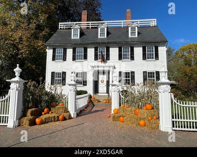 Das Ropes Mansion, ein historisches Haus in Salem, Massachusetts, wird als Muse betrieben und war Drehort für den Film Hocus Pocus Stockfoto