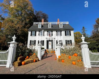 Das Ropes Mansion, ein historisches Haus in Salem, Massachusetts, wird als Muse betrieben und war Drehort für den Film Hocus Pocus Stockfoto