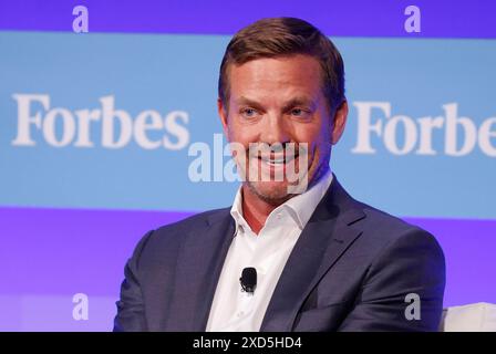 New York, Usa. Juni 2024. Nelson Griggs, Präsident Nasdaq, spricht auf dem Forbes Iconoclast Summit 2024 am Donnerstag, den 20. Juni 2024 in der Cipriani Wall Street in New York City. Foto: John Angelillo/UPI Credit: UPI/Alamy Live News Stockfoto