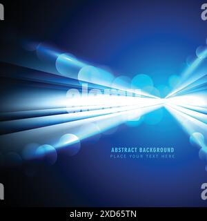 Abstrakter Hintergrund mit leuchtenden Wellen Vektor-Design-Illustration Stock Vektor