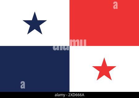 Panama-Flagge Stock Vektor