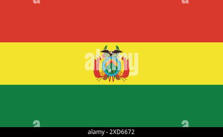 Bolivien-Flagge Stock Vektor