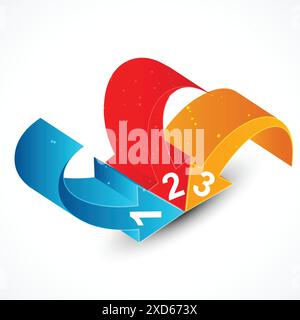 Bunte Pfeile 3D Vektor Design Illustration Stock Vektor