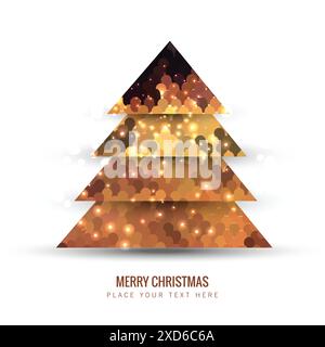 weihnachtsbaum machte Pailletten Vektor Design Illustration Stock Vektor